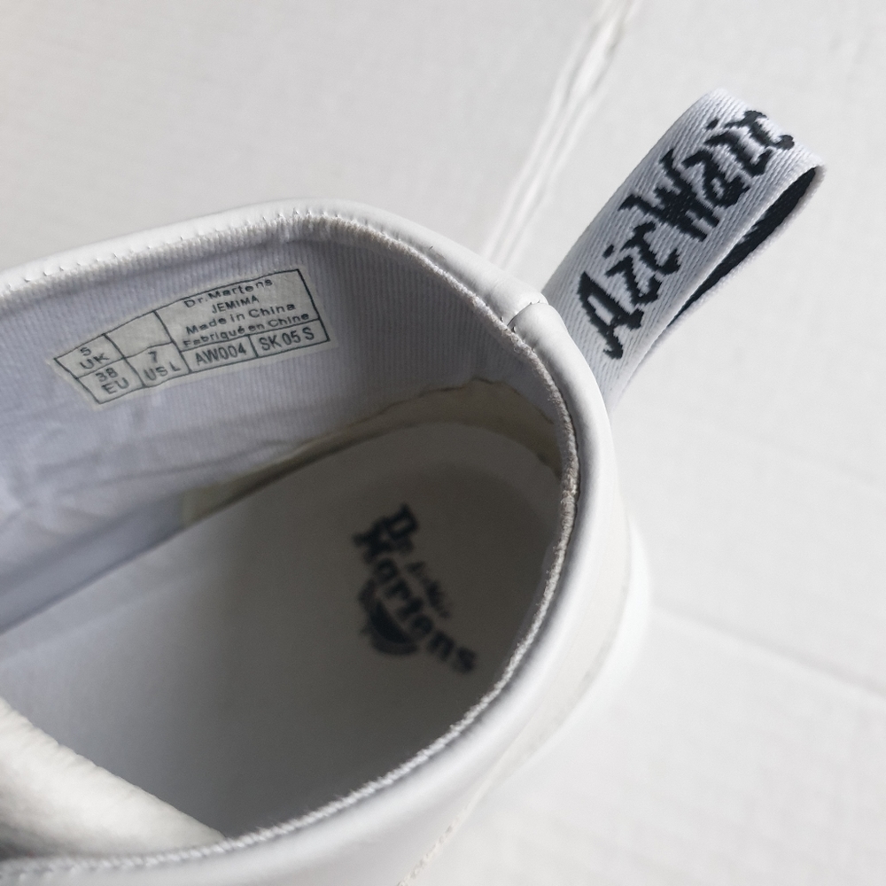Dr Martens Jemima White Venice Aunt Sally Leather Platform Lace-Up Chukka Boot 7 - Picture 11 of 16